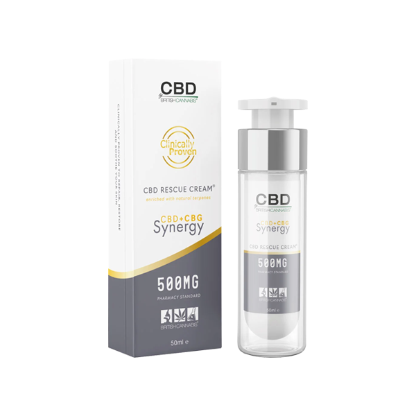 CBD By British Cannabis Synergy 500mg CBG + CBD Rescue Cream - 50ml