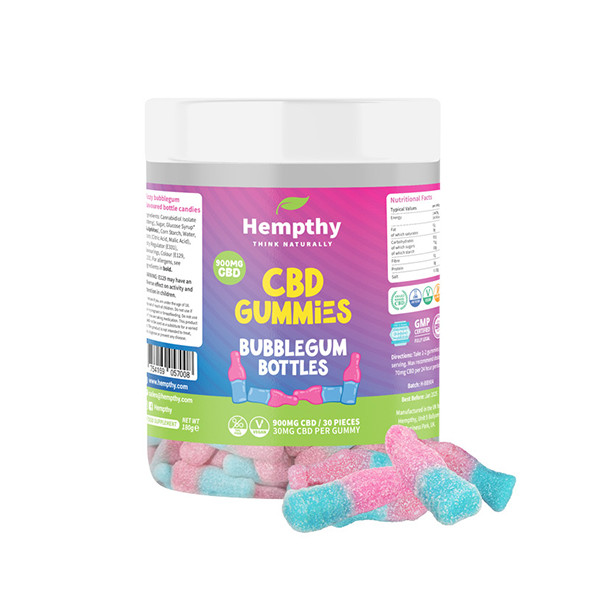 Hempthy 900mg CBD Bubblegum Bottles - 30 Pieces