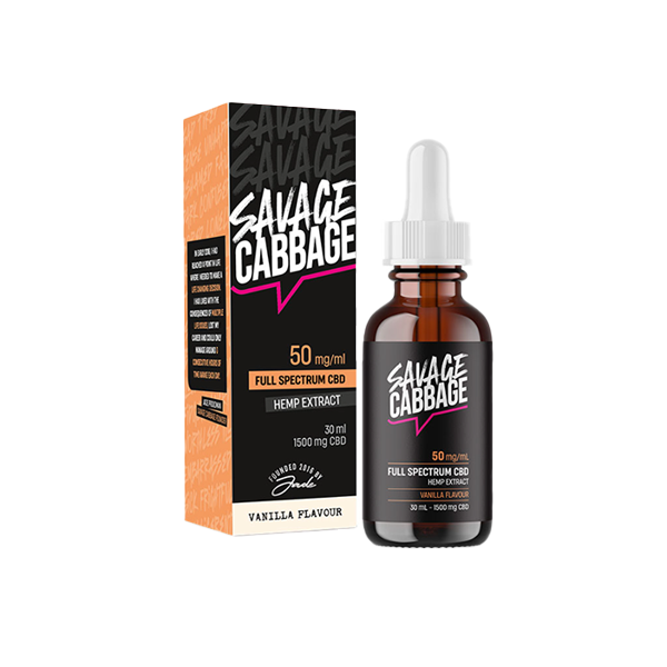 Savage Cabbage 1500mg CBD Oil Vanilla 30ml
